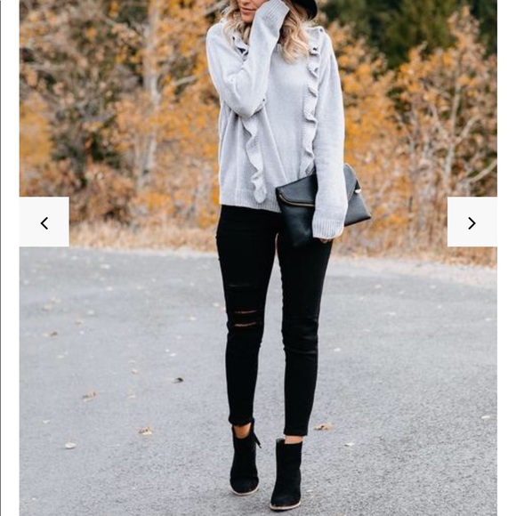 VICI chenille ruffle trim sweater - Picture 3 of 7